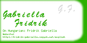 gabriella fridrik business card